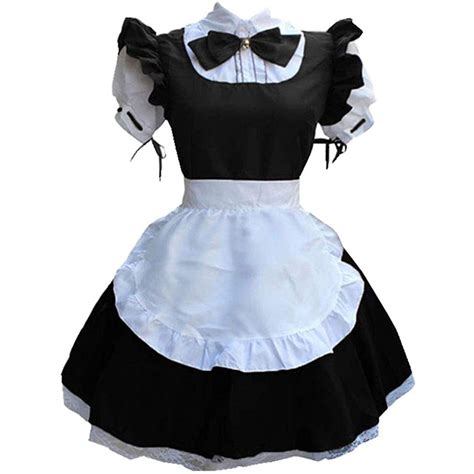 buy spritumn homemaid costume anime cosplay costume french maid fancy dress black short sleeve