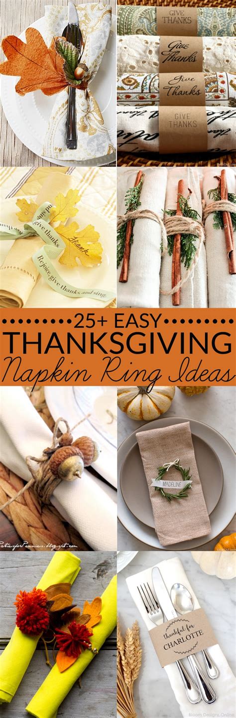 25 Gorgeous Diy Thanksgiving Napkin Rings To Make