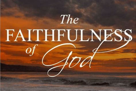 The Faithfulness Of God The Promise Keeper In Every Detail