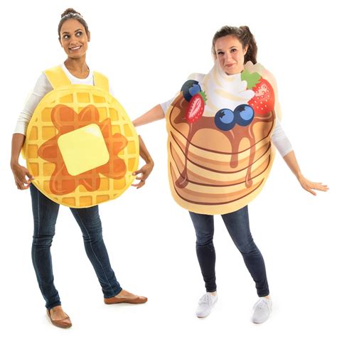Pancakes And Waffles Halloween Couples Costumes Funny Breakfast Food