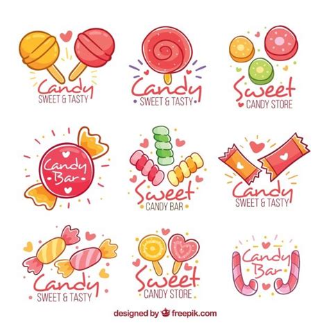 Free Vector Candy Shop Logos Collection For Companies Candy Store