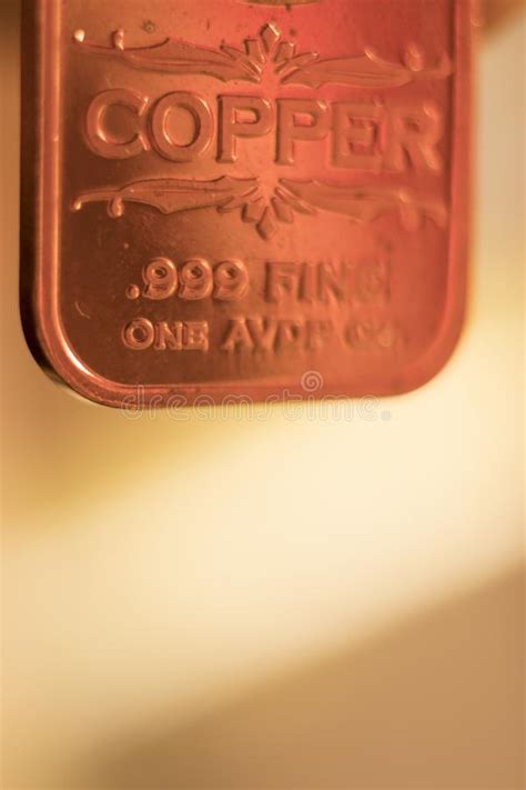 Copper Bullion Ingot Bar Stock Image Image Of Banking 123465083