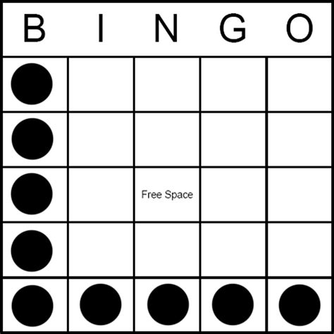 Bingo Game Pattern Letter L