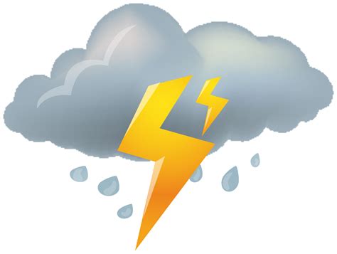 Lightning And Cloud 1192728 Png