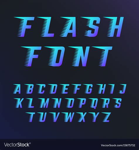 Abc Letters With Speed Lines Effects Font Vector Image