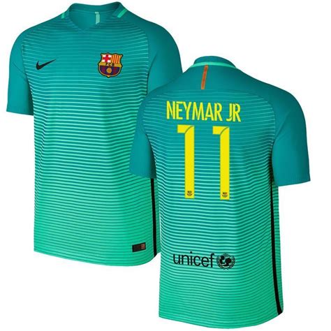 Neymar Santos Barcelona Adidas 201617 Third Authentic Jersey Green