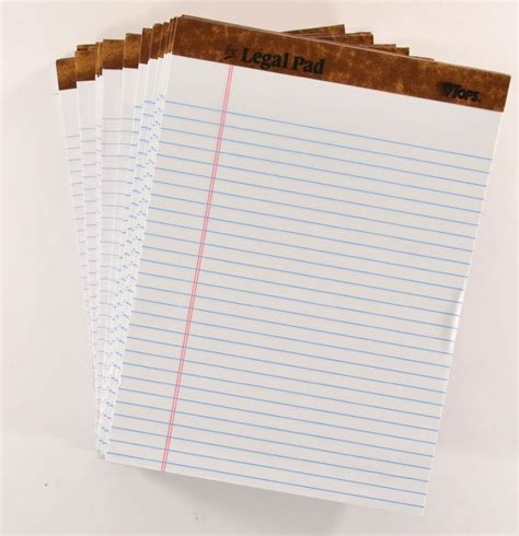 Office 1200 Tops White Writing Legal Note Pad 85 X 1175 24 X 50