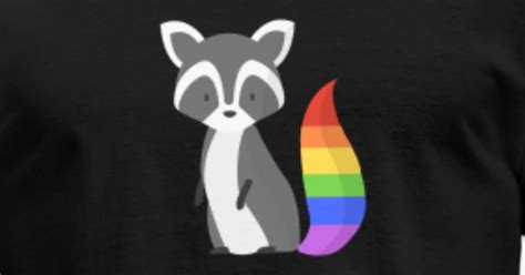Raccoon Lgbt Gay Pride Rainbow Flag Mens T Shirt Spreadshirt