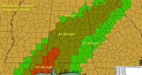 Detailed Wind Threat Forecast For Alabama The Alabama Weather Blog