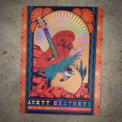 The Avett Brothers - Grand Prairie, TX 2022 (Rainbow Foil) - Status