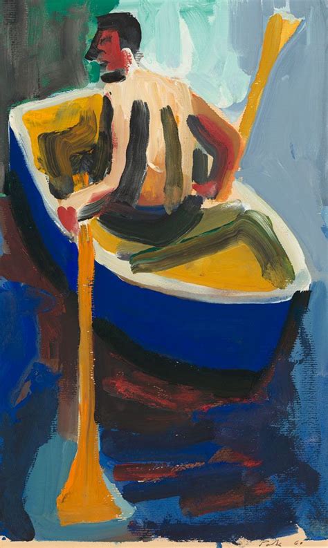 David Park Man In Rowboat 1960 Painting Bay Area Figurative