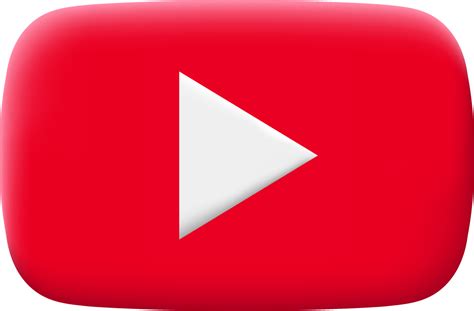 3d Youtube Logo In Red Colors 13666504 Png