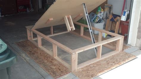 Crafted of manufactured wood with handsome veneers, these platform beds strike a streamlined silhouette. DIY: UNDER BED STORAGE | Diy storage bed, Under bed ...