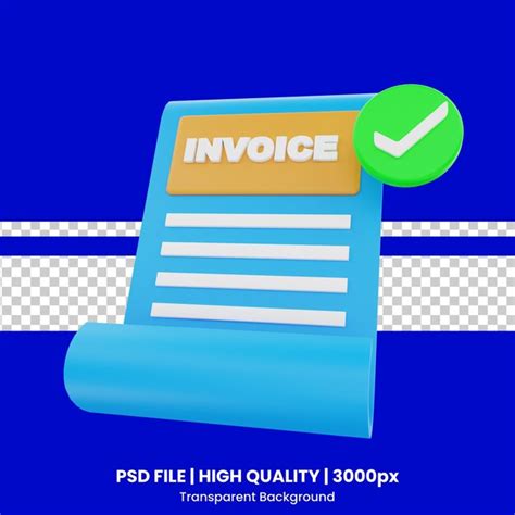 Premium Psd D Rendering Invoice Icon Object