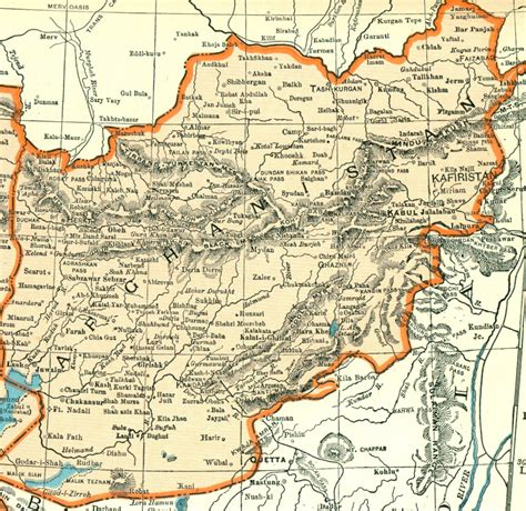 Afghanistan Map In 1800