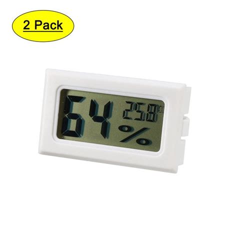 Uxcell Digital Temperature Humidity Meters Gauge Lcd Display White 2