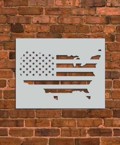 United States Map Flag Stencil Innovo Stencils