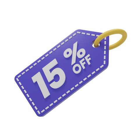 3d Icon 15 Percent Off 12487121 Png