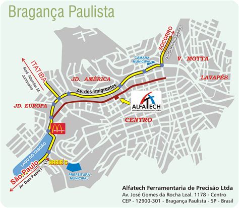 Mapa De Localiza O Da Alfatech Em Bragan A Paulista Clique Para Ampliar