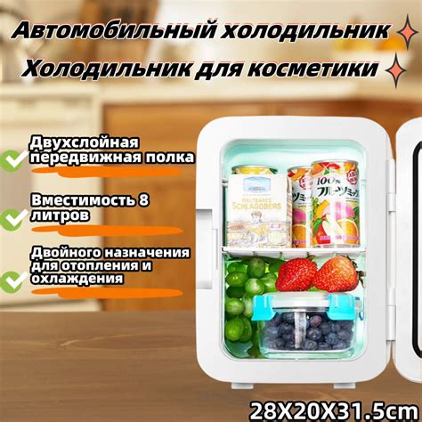 Портативный мини-холодильник для косметики 8л, компактный холодильник ...