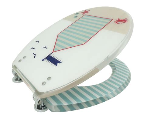 Cooke And Lewis Seaside Multicolour Beach Huts Toilet Seat Departments