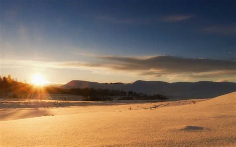 Winter Sunrise Desktop Wallpaper Wallpapersafari