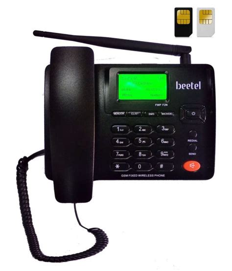 Buy Beetel Na Wireless Gsm Landline Phone Black Online At Best
