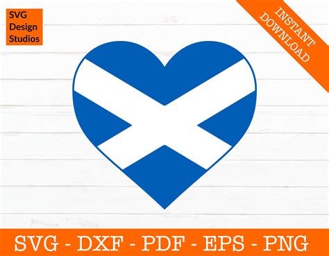 Scotland Svg Scotland Scottish Heart Shaped National Flag Etsy