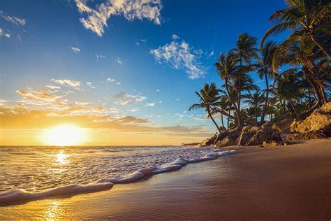 Landscape Of Paradise Tropical Island Beach Sunrise Shot Photograph By