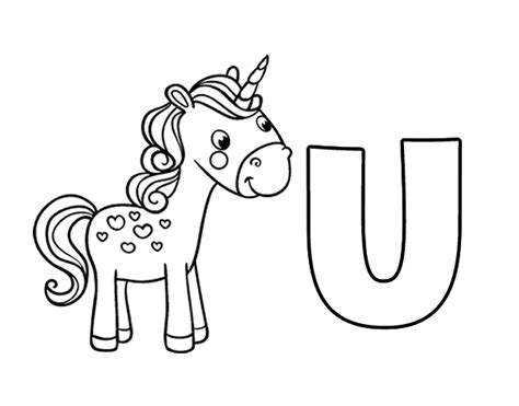 U Is For Coloring Page