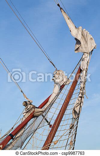 Rigging Bowsprit Of Big Sailing Ship Canstock