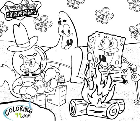 Spongebob and his friends coloring pages. Spongebob Coloring Pages | Team colors