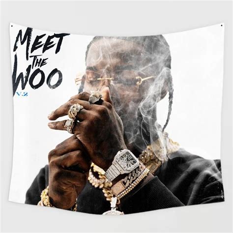Pop smoke, album cover, rap song, rapper. Pop Smoke Meet The Woo 2 Wall Tapestry -WallArt Wall ...