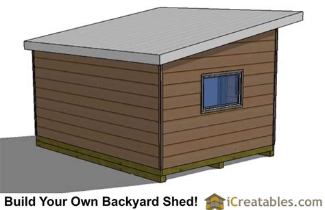 12x16 Modern Shed Plans Center Door