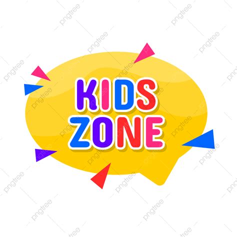 Kids Text Clipart Vector Kids Entertainment Label Text Kids Zone