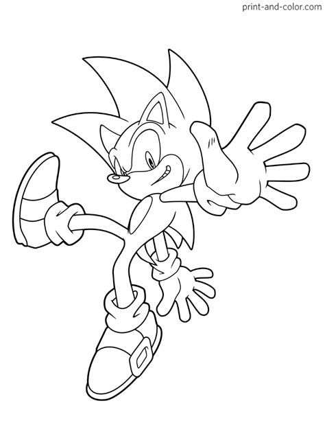 Printable Character Sonic Holding Swords Coloring Pages Printable