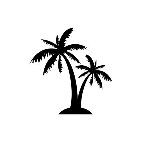 Palm Tree Logo Palm Tree Silhouette Palm Tree Icon Vector Palm Tree