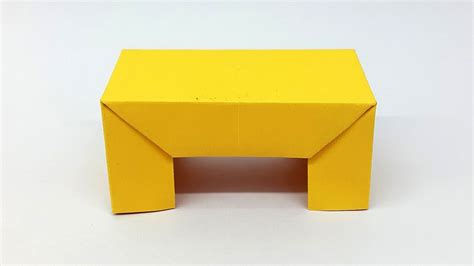 How To Make A Paper Table Easy Origami Table Paper Furniture Making