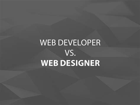 Web Developer Vs Web Designer Infographic