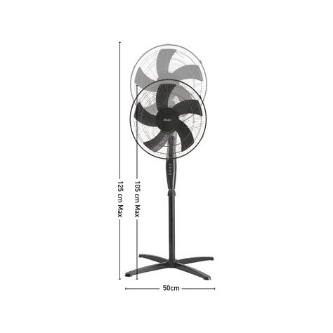 Arlec 40cm Black 5 Blade Pedestal Fan Bunnings Australia
