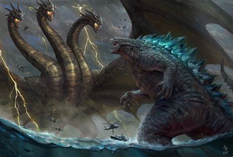 King Ghidorah Godzilla Creature Artwork Hd Wallpaper Rare Gallery