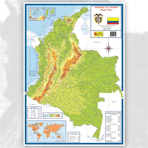 Mapa De Colombia Con Sus L Mites Mapa F Sico Geogr Fico Pol Tico