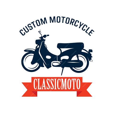 Plantilla De Diseño De Logotipo De Motocicleta Personalizado Clásico