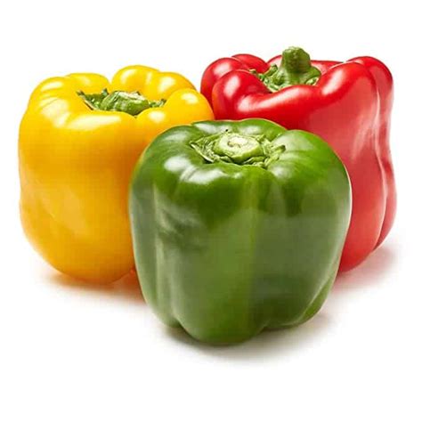 Yellow Red Green Bell Pepper X3 One Of Each Gomarket