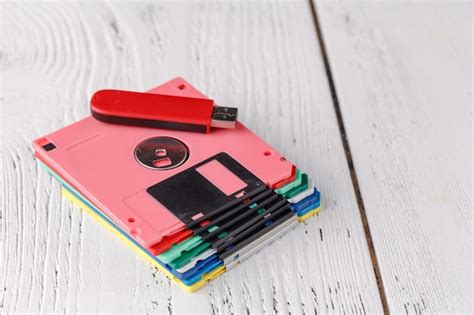 Premium Photo History Of Computers Floppy Disk Retro Storage