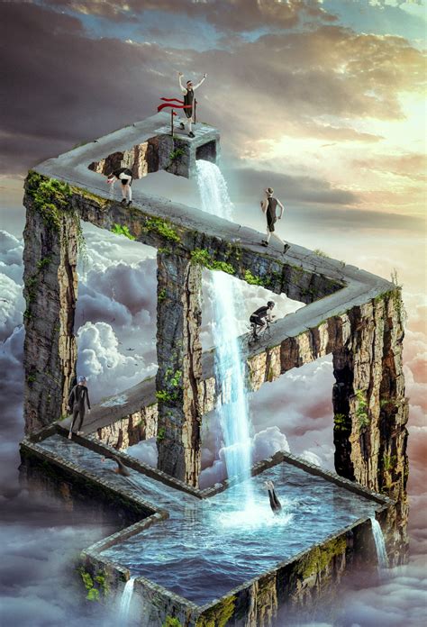 Endless Triathlon Waterfall Art Optical Illusion Images Have A Nice