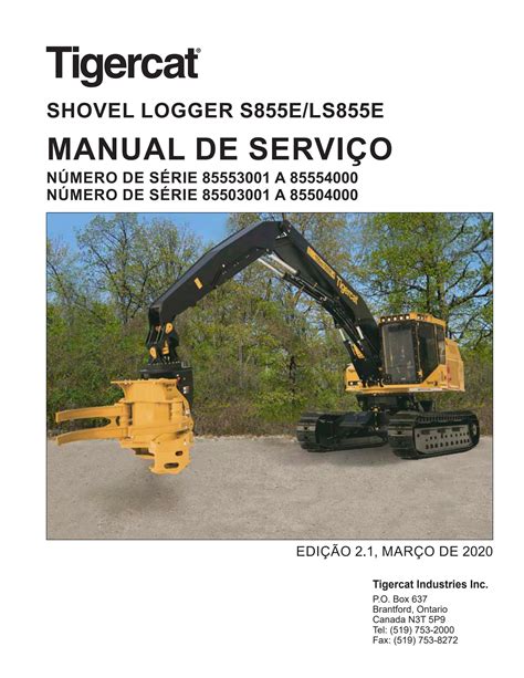 Tigercat SHOVEL LOGGER S855E LS855E MANUAL DE SERVIÇO PDF DOWNLOAD