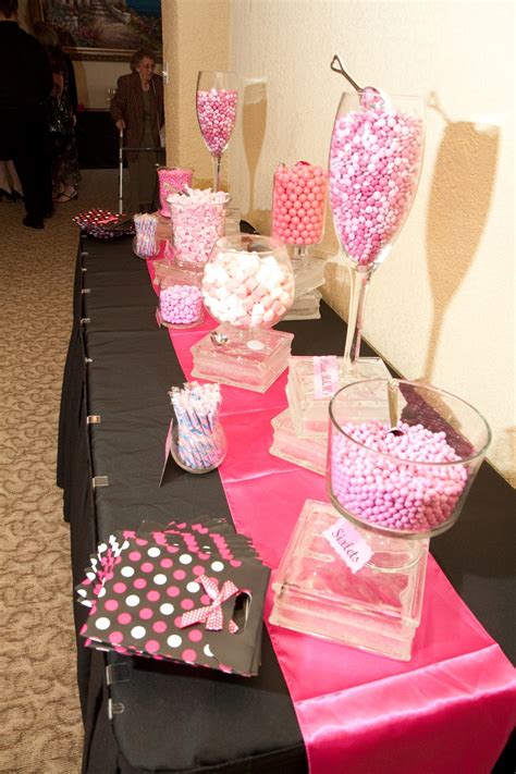 Another View Of Our Pink Candy Bar Candy Birthday Party Pink Candy