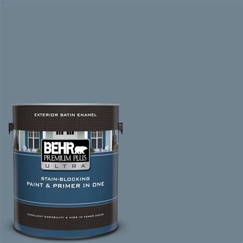 Behr Premium Plus Ultra 1 Gal N480 5 Adirondack Blue Satin Enamel