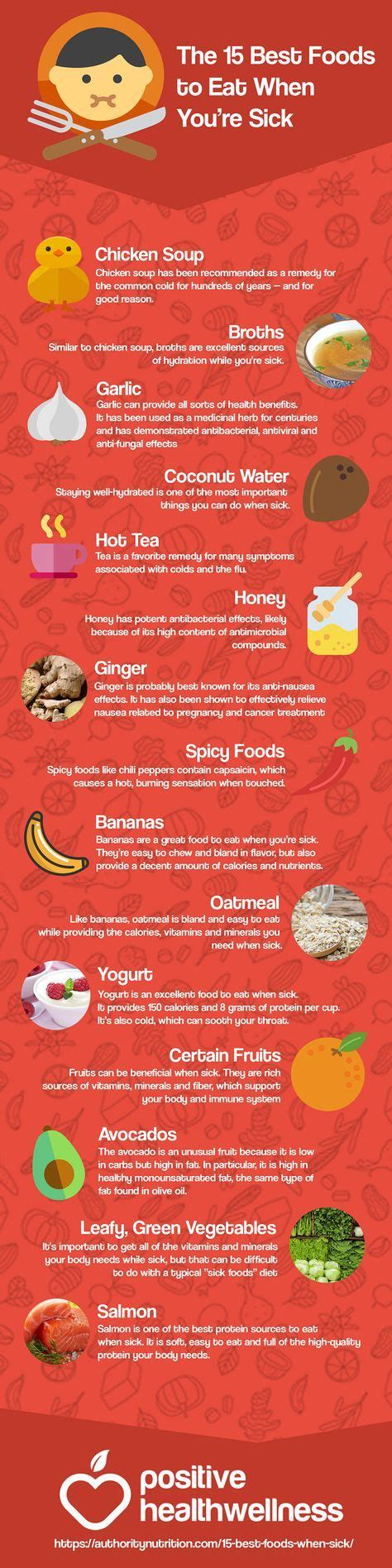 the 15 best foods to eat when you re sick positive health wellness infographic good foods to